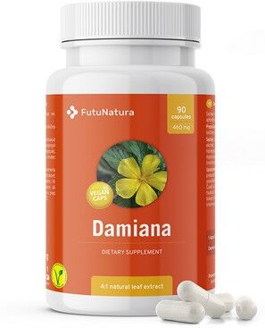 FutuNatura Damiana 460 mg - Libido und Potenz, 90 Kapseln