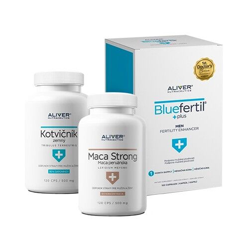 ALIVER Nutraceutics Der perfekte Mann: BlueFertil + Erd-Burzeldorn + Maca, Set