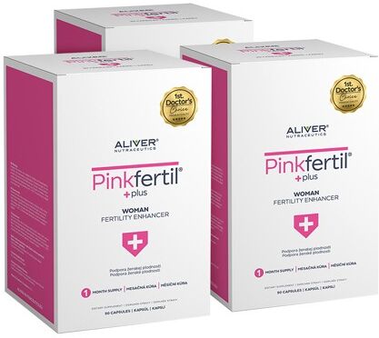 ALIVER Nutraceutics 3x PinkFertil - weibliche Fruchtbarkeit, zusammen 270 Kapseln