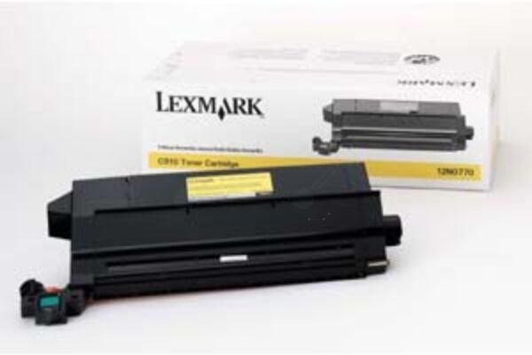 Lexmark Original Lexmark C 912 N Toner (12N0770) gelb, 14.000 Seiten, 1,03 Cent pro Seite - ersetzt Tonerkartusche 12N0770 für Lexmark C 912N