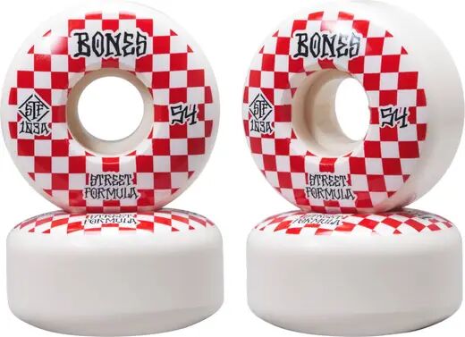 Bones Skateboard Rollen Bones STF V3 Slims 4 Stk. (54mm - Weiß/Rot)