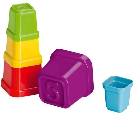 Ravensburger Verlag Ravensburger ministeps 4193 Bunte Baubecher - Stapelwürfel zum Sortieren, Stapel