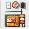 Reinders! Glasbild »Glasbild Sushi Menu Fisch - Gesund - Japanisch - Stäbchen«, Essen, (1 St.) bunt B/H: 30 cm x 30 cm B/H: 30 cm x 30 cm unisex