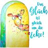 Wall-Art Wandtattoo »Das Glück ist gleich um die Ecke« bunt B/H: 71 cm x 70 cm B/H: 71 cm x 70 cm unisex