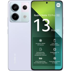 Xiaomi Smartphone »Redmi Note 13 Pro 5G 256Gb«, Aurora Purple, 16,94 cm/6,67 Zoll, 256 GB Speicherplatz, 200 MP Kamera lila  unisex