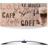 Artland Wanduhr »Kaffee - Latte Macchiato« beige B/H/T: 50 cm x 25 cm x 0,3 cm B/H/T: 50 cm x 25 cm x 0,3 cm unisex