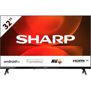 Sharp LED-Fernseher »SHARP 32FH2EA HD Ready Frameless Android TV 80cm (32 Zoll), 3X HDMI«, 80 cm/32 Zoll, HD-ready, Android TV-Smart-TV schwarz  unisex