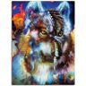 Artland Wandbild »Indischer Krieger mit Wolf«, klassische Fantasie, (1 St.) bunt B/H: 90 cm x 120 cm B/H: 90 cm x 120 cm unisex