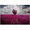 Wall-Art Metallbild »The Lonely Tree Blühender Baum«, Geschirr & Besteck pink B/H: 100 cm x 70 cm B/H: 100 cm x 70 cm unisex