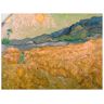 Artland Wandfolie »Weizenfeld mit Schnitter bei aufgehender«, Felder, (1 St.) gelb B/H: 120 cm x 90 cm B/H: 120 cm x 90 cm unisex