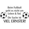 Wall-Art Wandtattoo »Aufkleber Fußball Spruch«, (1 St.) schwarz B/H/T: 160 cm x 88 cm x 0,1 cm B/H/T: 160 cm x 88 cm x 0,1 cm unisex