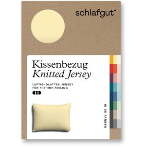 Schlafgut Kissenbezug »Knitted Jersey«, (1 St.), bügelfrei gelb B/L: 70 cm x 90 cm B/L: 70 cm x 90 cm unisex