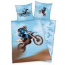 Motocross Wendebettwäsche »Motocross, Baumwoll-Renforcé«, (2 tlg.) blau B/L: 70 cm x 90 cm (1 St.) B/L: 70 cm x 90 cm (1 St.) unisex