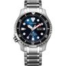 Citizen Taucheruhr »Promaster Automatik Titan Diver, NY0100-50ME«, Armbanduhr, Herrenuhr, Automatik blau  männlich