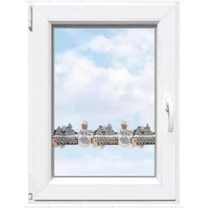 Stickereien Plauen Scheibengardine »Winter«, (1 St.), Fensterdekoration "Winter" bunt 15 cm 15 cm unisex