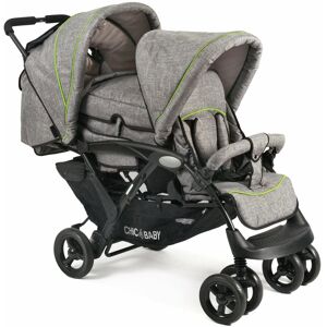 CHIC4BABY Geschwisterwagen »Duo, jeans grey« grau  unisex