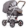 Gesslein Kombi-Kinderwagen »F10 Air, eloxiert/tabak, grau meliert/Streifen« grau  unisex