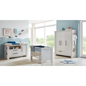 arthur berndt Babyzimmer-Komplettset »Til«, (Set, 3 St., Kinderbett, Schrank, Wickelkommode) weiß  unisex