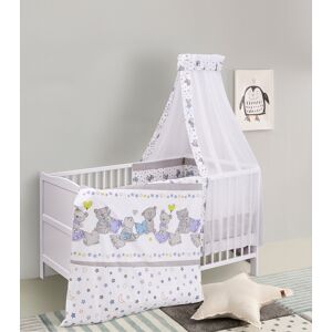 Lüttenhütt Babybett »Komplettbett, Textilset "Bärchen", in 2 Größen«, (4 tlg.) weiß Härtegrad: kein Härtegrad Liegefläche B/L: 70 cm x 140 cm unisex