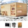 KONIFERA Saunahaus »Hagen«, (Set), naturbelassen, mit Ofen 9 KW externe Strg easy beige  unisex