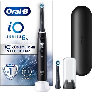 Oral B Elektrische Zahnbürste »iO 6«, 2 St. Aufsteckbürsten, mit Magnet-Technologie, Display, 5 Putzmodi, Reiseetui schwarz  unisex