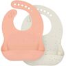 LÄSSIG Lätzchen »Silicone Bib, Apricot/Nature« orange  unisex