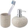 WENKO Badaccessoire-Set »Davos«, (Set, 2 tlg.) beige  unisex