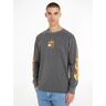 Tommy Jeans Langarmshirt »TJM L/S BURNING BADGE TEE« grau M männlich