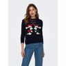 ONLY Weihnachtspullover »ONLXMAS KISS LS ONECK KNT« blau M (38) weiblich