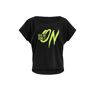 Winshape Oversize-Shirt »MCT002 ultra leicht«, mit Neon gelbem Glitzer-Aufdruck schwarz 46/48 weiblich