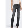 ONLY Bootcut-Jeans »ONLBLUSH HW SLIT FLR RAW DNM« schwarz Länge: Länge 32 XL weiblich