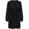 ONLY Wickelkleid »ONLEMMERY LS V-NECK DRESS WVN« schwarz XS (34) weiblich