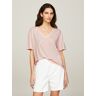 Tommy Hilfiger T-Shirt »RLX LINEN LYOCELL V-NK SS« pink XS (34) weiblich