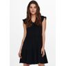 ONLY Jerseykleid »ONLMAY CAP SLEEVES FRILL DRESS« schwarz S weiblich