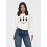 ONLY Sweater »ONLKINJA L/S LIPSTICK O-NECK BOX SWT« weiß XL (42) weiblich