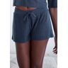 LASCANA Shorts »-Loungeshorts meliert« blau Länge: N-Gr 32/34 weiblich