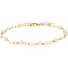 Julie Julsen Armband »925/- Sterling Silber vergoldet 8 Perlen 19cm lang« goldfarben 19cm weiblich