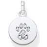 THOMAS SABO Kettenanhänger »Coin Pfote Katze silber, PE882-643-14« bunt  weiblich