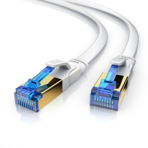 Primewire LAN-Kabel »Cat 8 Patchkabel – S/FTP PIMF Patchkabel«, 1000 cm, mit Baumwollgeflecht weiß Länge: 1000 cm  unisex