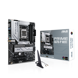 Asus Mainboard »PRIME X670-P WIFI«, Ryzen 7000, ATX, PCIe 5.0, 3x M.2, DDR5-Speicher, WiFi6 schwarz  unisex