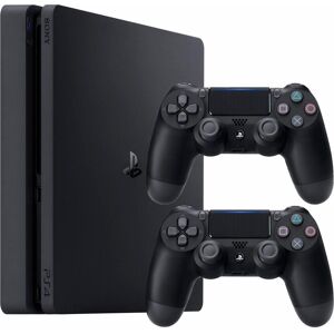 PlayStation 4 Konsolen-Set »Slim«, (Bundle, inkl. 2 PlayStation 4 Wireless DualShock Controller) schwarz  unisex