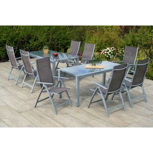 MERXX Garten-Essgruppe »Carrara«, (9 tlg.) grau  unisex