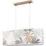 BRITOP LIGHTING Pendelleuchte »HOJA«, Lampenschirm aus laminierter Tapete, Baldachin aus Holz, kürzbar grün Höhe: 120 cm Höhe: 120 cm unisex