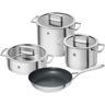 Zwilling Topf-Set »Vitality«, Edelstahl 18/10, (Set, 7 tlg., 1x Kochtopf 24 cm, 1x Bratentopf 20 cm, 2x Pfanne 24/26 cm) silberfarben  unisex