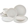 CreaTable Tafelservice »Uno«, (Set, 12 tlg.), weiche, harmonisch ausbalancierte Form weiß  unisex