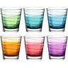 LEONARDO Whiskyglas »VARIO STRUTTURA«, (Set, 6 tlg.) bunt Ø 8 cm x 9 cm Ø 8 cm x 9 cm unisex