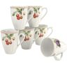 CreaTable Becher »Kaffeebecher Flora Orchard«, (Set, 6 tlg.) weiß  unisex