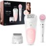 Braun Epilierer »Silk-épil Deluxe Beauty-Set 5-895«, 4 St. Aufsätze rosa  unisex