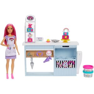 Barbie Anziehpuppe », pinke Haare mit Bäckerei«, inklusive Zubehör bunt