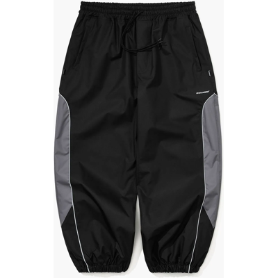 Bs Rabbit Light Weight Reflective Line Super Wide Jogger Pants - Unisex - Black Bs Rabbit Light Weight Reflective Line Super Wide Jogger Pants - Unisex - Black
